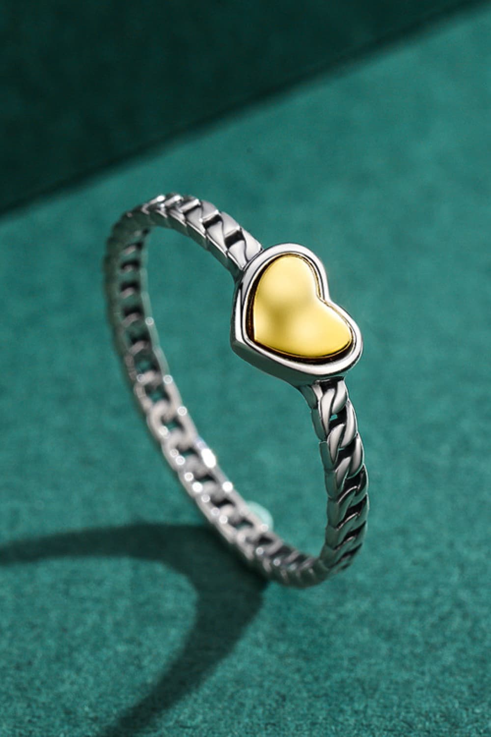 925 Sterling Silver Singe Heart Ring